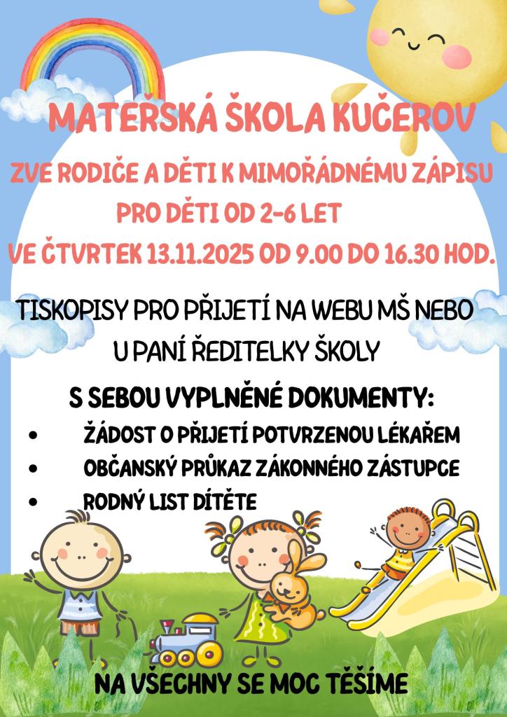 Mimořádný zápis do MŠ