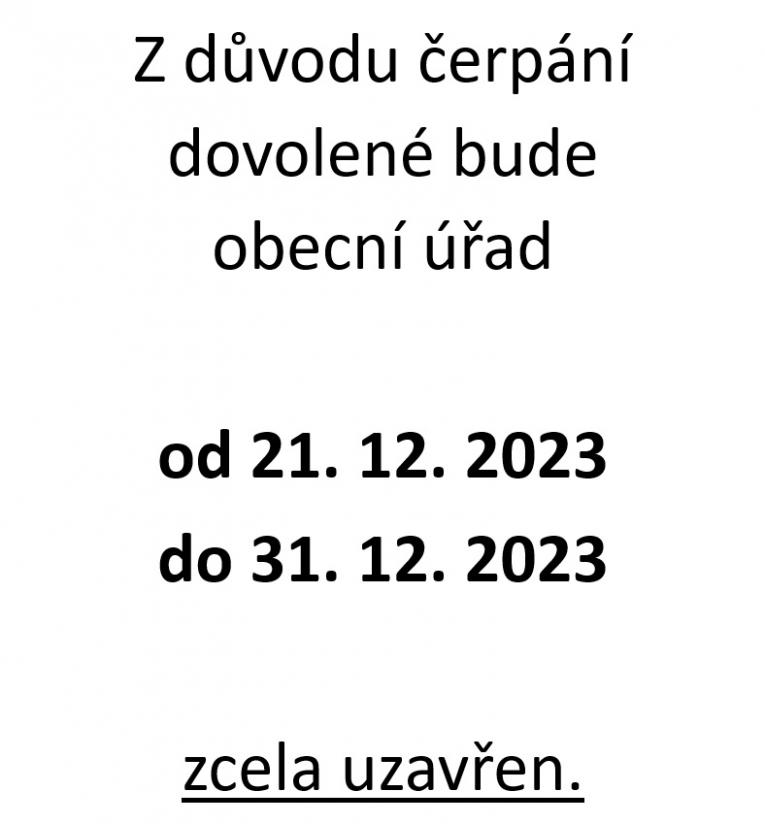 Uzavření obecního úřadu