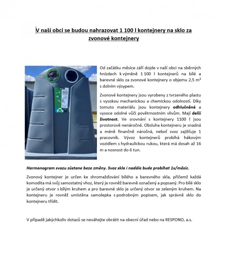 Nové kontejnery