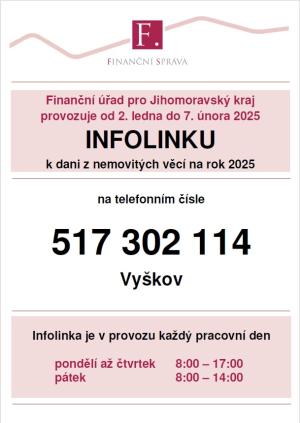 Infolinka k DNM Vyškov 2025